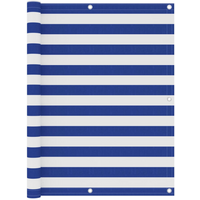 vidaXL Balcony Screen White and Blue 120x500 cm Oxford Fabric