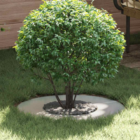 vidaXL suitable for Flat Tree Ring Silver Ø30 / 60 cm Galvanised steel