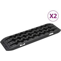 vidaXL Traction Boards 2 pcs Black 106x30.5x7 cm Nylon