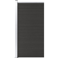 vidaXL Fence Panel WPC 95x186 cm Black