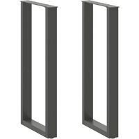 vidaXL Bar Table Legs U-Shaped 2 pcs Anthracite 50x(100-101) cm Steel