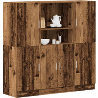 vidaXL 3 Piece Kitchen Cabinet Set Old Wood Engineered Wood