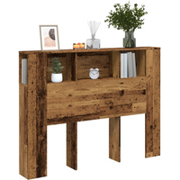 vidaXL Headboard Cabinet Old Wood 140x18.5x102.5 cm Engineered Wood