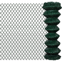 vidaXL Chain Link Fence Steel 1,25x15 m Green