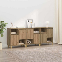 vidaXL Sideboards 3 pcs Artisan Oak 60 x 35 x 70 cm Engineered Wood