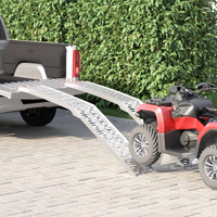 vidaXL Foldable Motorcycle Ramp 340 kg per ramp 2 pcs Silver Aluminium