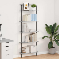 vidaXL Bookshelf Grey Sonoma 60 x 24 x 168 cm Engineered wood