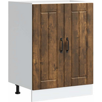 vidaXL Sink Base Cabinet Lucca Smoked Oak Engineered Wood