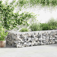 vidaXL Gabion Wall with Covers Galvanised Steel 900x50x50 cm