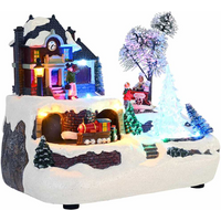 vidaXL Christmas Tabletop Multicolour 23.5 x 16 x 18.5 cm Resin