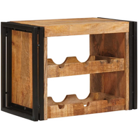 vidaXL Wine Rack Brown 60 x 45 x 33 cm Solid Rough Mango Wood