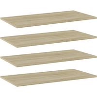 vidaXL Bookshelf Boards 4 pcs Sonoma Oak 80x40x1.5 cm Engineered Wood