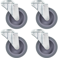 vidaXL Bolt Hole Swivel Casters 4 pcs 75 mm