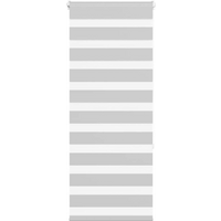 vidaXL Zebra Blind Light Grey 60x150 cm Fabric Width 55.9 cm Polyester