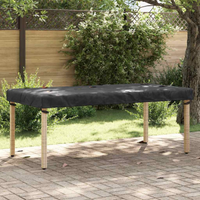vidaXL Table Cover Plain Black 202 x 92 x 15 cm Fabric