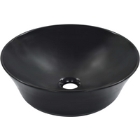 vidaXL Wash Basin 41x12.5 cm Ceramic Black