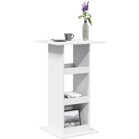 vidaXL Bar Table with Storage White 60x60x102 cm Engineered Wood