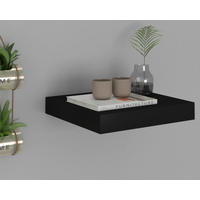vidaXL Floating Wall Shelf Black 23x23.5x3.8 cm MDF
