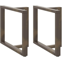 vidaXL Dining Table Legs T-Shaped 2 pcs Black 90x35x(72-73) cm Steel