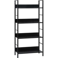 vidaXL 4-Layer Book Shelf Black 60x27.6x124.5 cm Engineered Wood