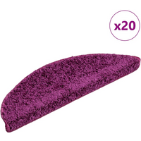 vidaXL Stair Mats 20 pcs 56x17x3 cm Violet Half Round