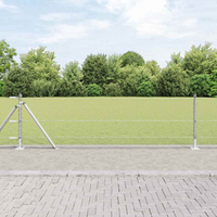 vidaXL Fence Post Silver 50 x 0.6 m (13 mm mesh) Steel