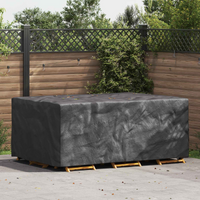 vidaXL Furniture Cover Plain Black 210 x 130 x 70 cm 600D
