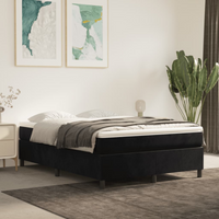 vidaXL Box Spring Bed Frame Black Double Velvet (UK/IE/FI/NO only)