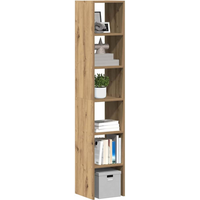 vidaXL Bookcases 2 pcs Stackable Artisan Oak 30x30x80 cm Engineered Wood