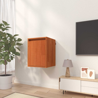 vidaXL Wall Cabinet Wax Brown 30 x 30 x 40 cm Solid Pine Wood