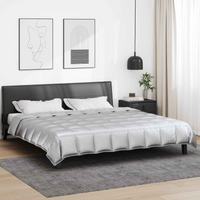 vidaXL Summer Duvet Silver 200 x 200 cm Satin and Microfiber