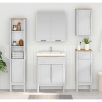 vidaXL Bathroom Wall Cabinet with Shelf FLORO White 35 x 30 x 60 cm