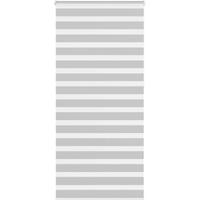 vidaXL Zebra Blind Light Grey 110x230 cm Fabric Width 105.9 cm Polyester