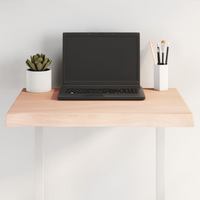 vidaXL Table Top 60x40x(2-4) cm Untreated Solid Wood Live Edge