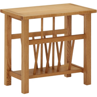 vidaXL Magazine Table 45x27x42 cm Solid Oak Wood