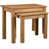 vidaXL Nesting Tables 2 pcs Solid Pine Wood Panama Range