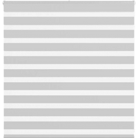 vidaXL Zebra Blind Light Grey 145x100 cm Fabric Width 140.9 cm Polyester