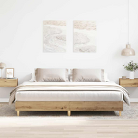 vidaXL Bed Frame without Mattress Artisan Oak 180x200cm Engineered Wood