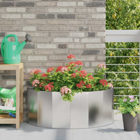 vidaXL Planter Silver 90 x 45 x 35 cm Stainless Steel