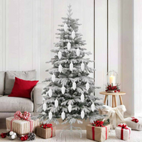 vidaXL Christmas Pine Cone Ball 40 pcs White Plastic
