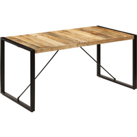 vidaXL Dining Table 160x80x75 cm Solid Mango Wood