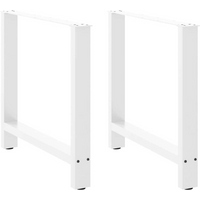 vidaXL Dining Table Legs White 2 pcs 80x(72-73) cm Steel