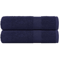vidaXL Hand Towels "FROGN" 2 pcs Navy Blue 50x100 cm 360 gsm
