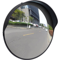 vidaXL Convex Traffic Mirror PC Plastic Black 30 cm Outdoor