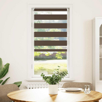 vidaXL Zebra blind 40.9x100 cm Fabric Width 36.7 cm coffee