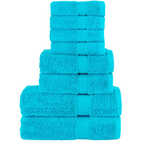 vidaXL 8 Piece Premium Towel Set SOLUND Turquoise 600 gsm