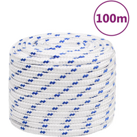 vidaXL Boat Rope White 16 mm 100 m Polypropylene
