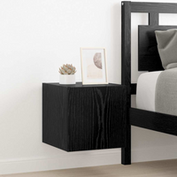 vidaXL TV Wall Cabinet Black Oak 30.5 x 35 x 30 cm Engineered Wood