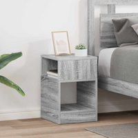 vidaXL End Table 2 pcs Grey Sonoma 30.5 x 30 x 45 cm Engineered Wood