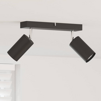 vidaXL Ceiling Spotlight with Spotlights Black 26 x 6 x 16 cm Metal